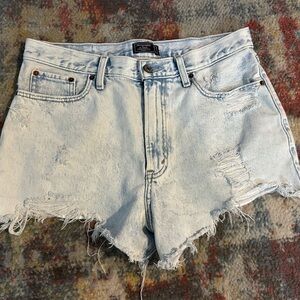 Abercrombie Light Blue Denim Shorts - Size 8 / 29 Waist